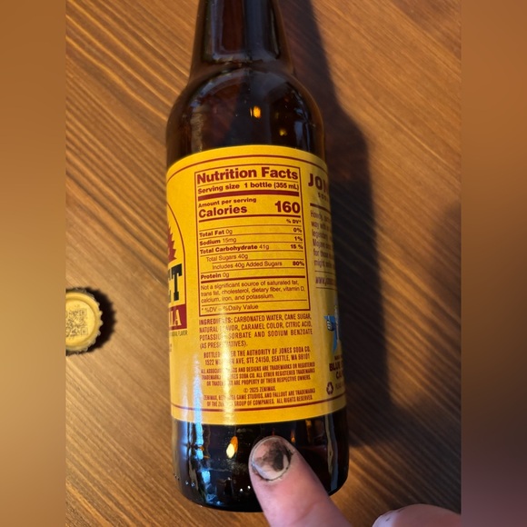 Jones Soda Fallout Sunset Sarsaparilla - EMPTY Bottle & Standard Cap - Prop - Picture 7 of 7